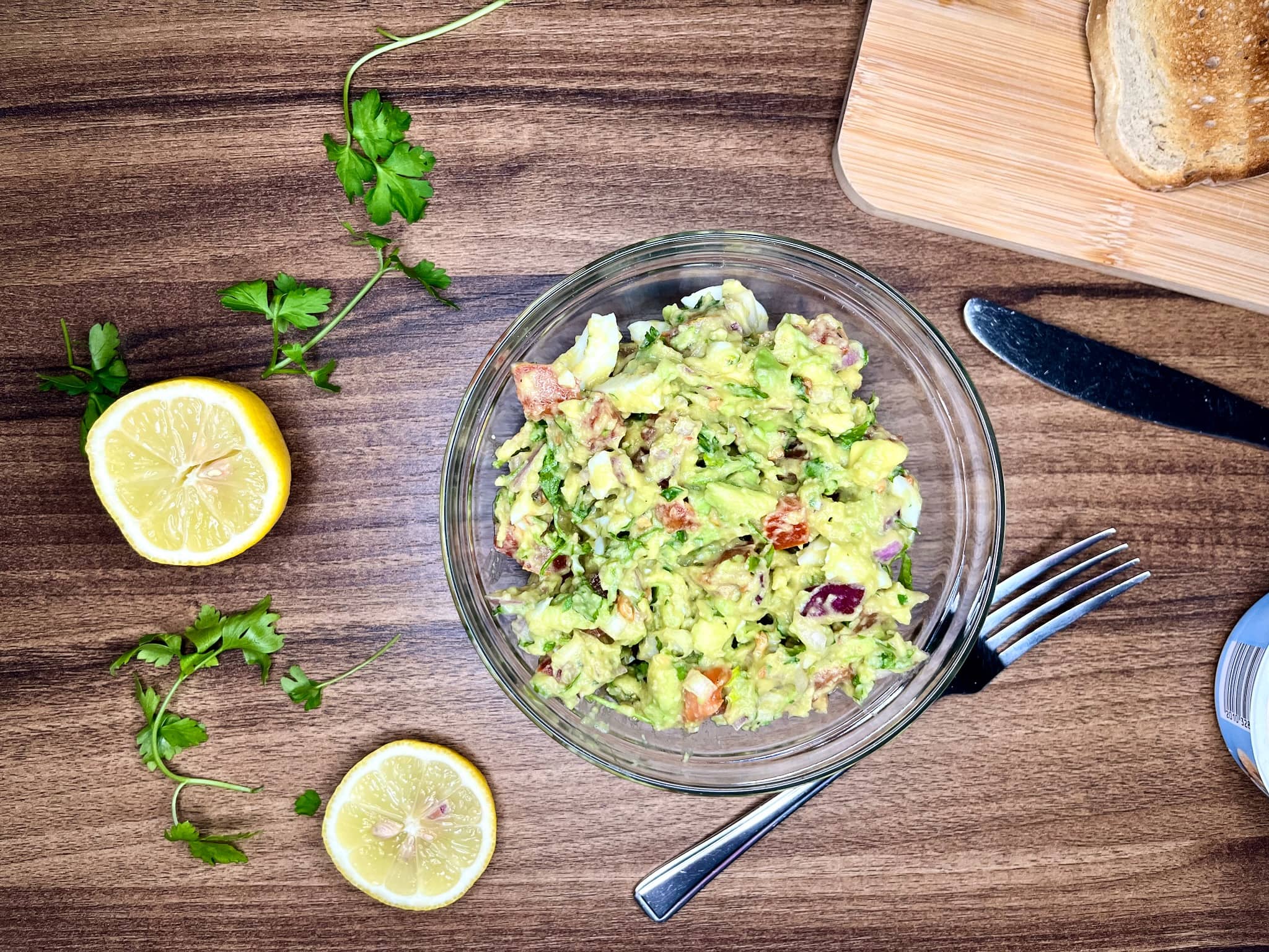 Ready Avocado and Egg Sandwich Salad in a bowl