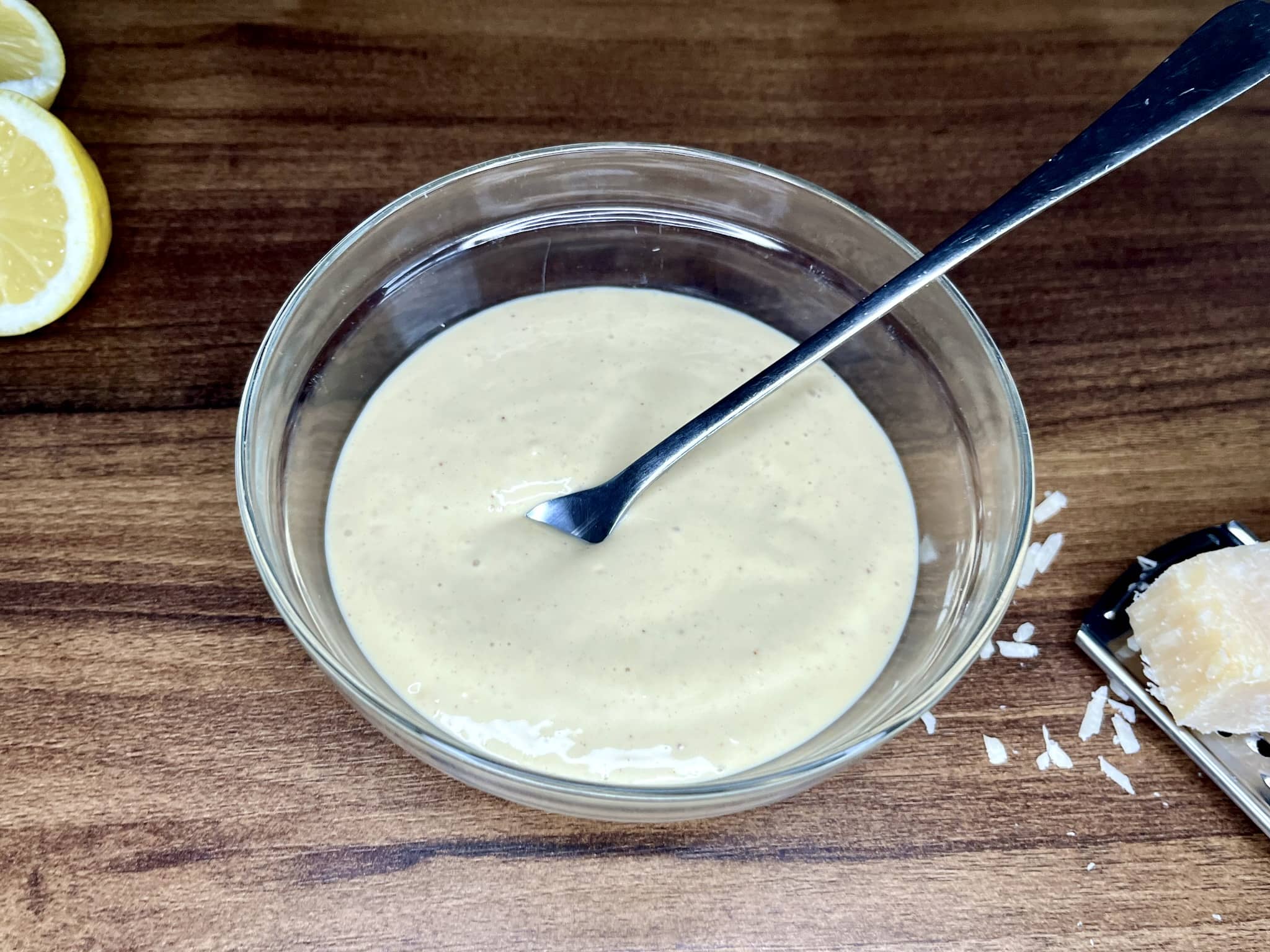 Caesar Salad Dressing in a bowl