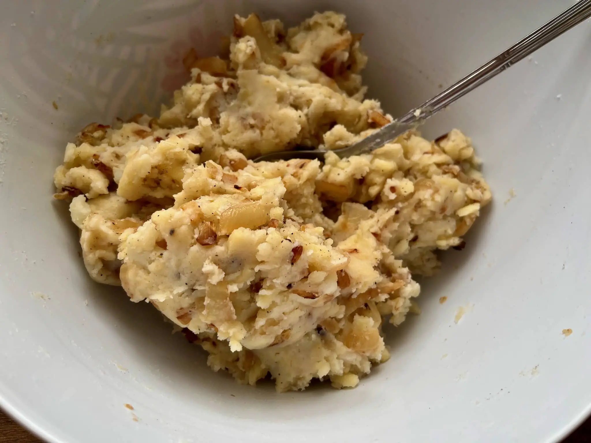 Cheese and Onion filling ready to make a pie
