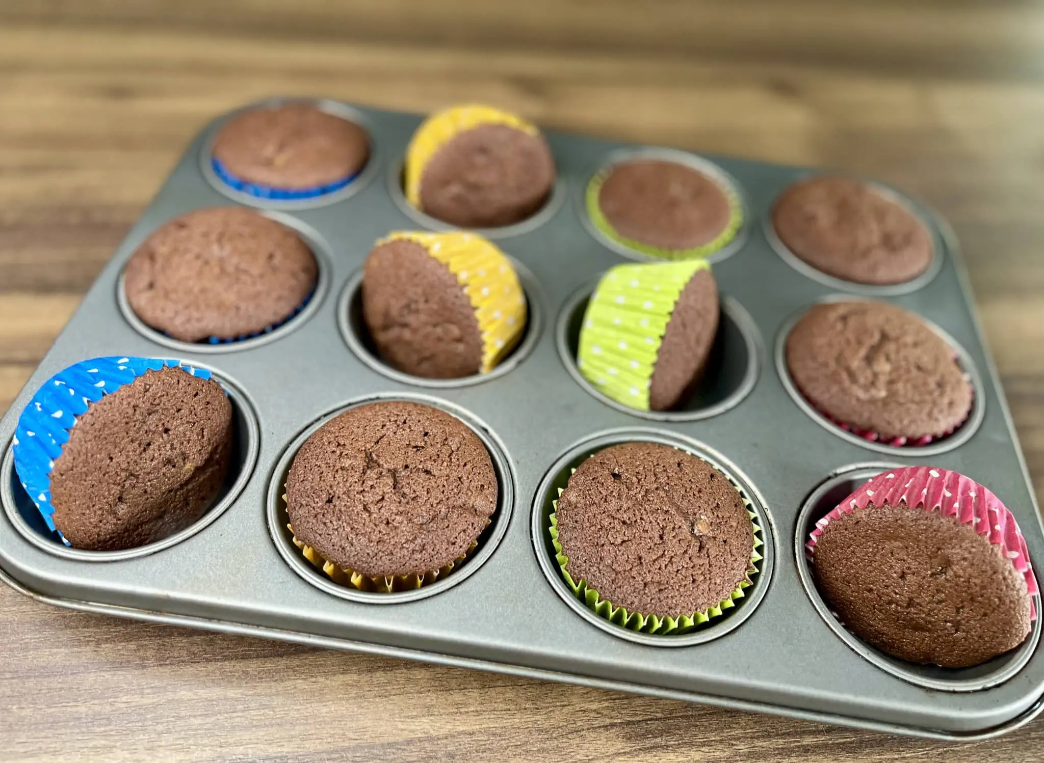 Ładnie upieczone Czekoladowe Muffinki w formie