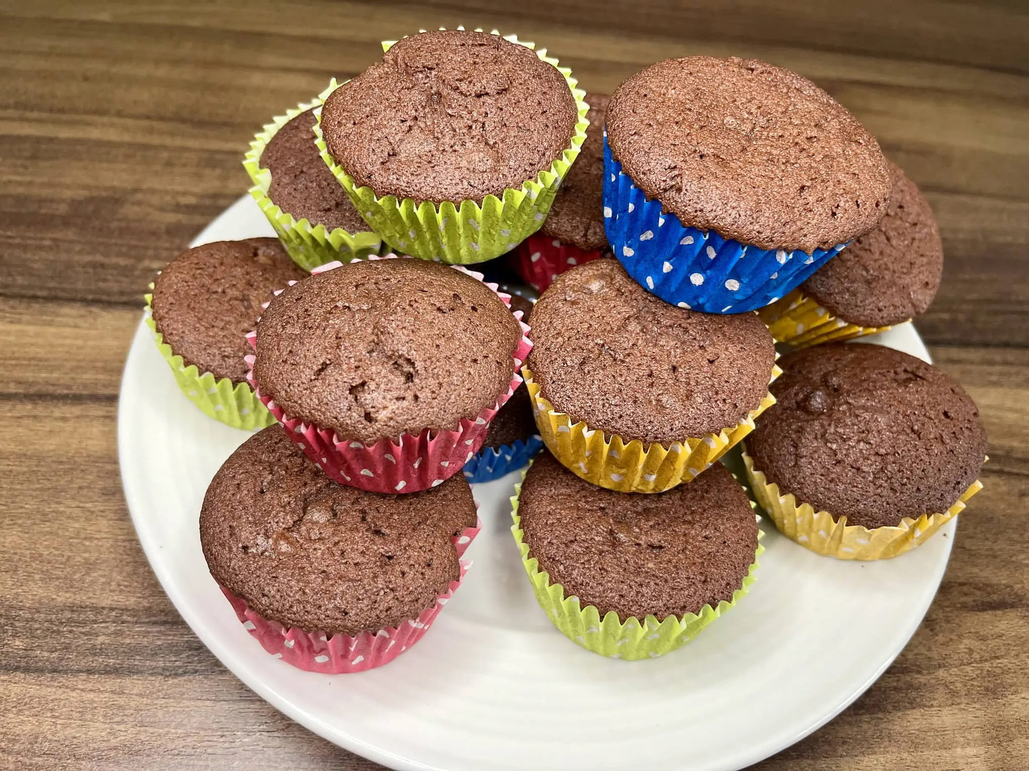 Czekoladowe Muffinki na talerzu