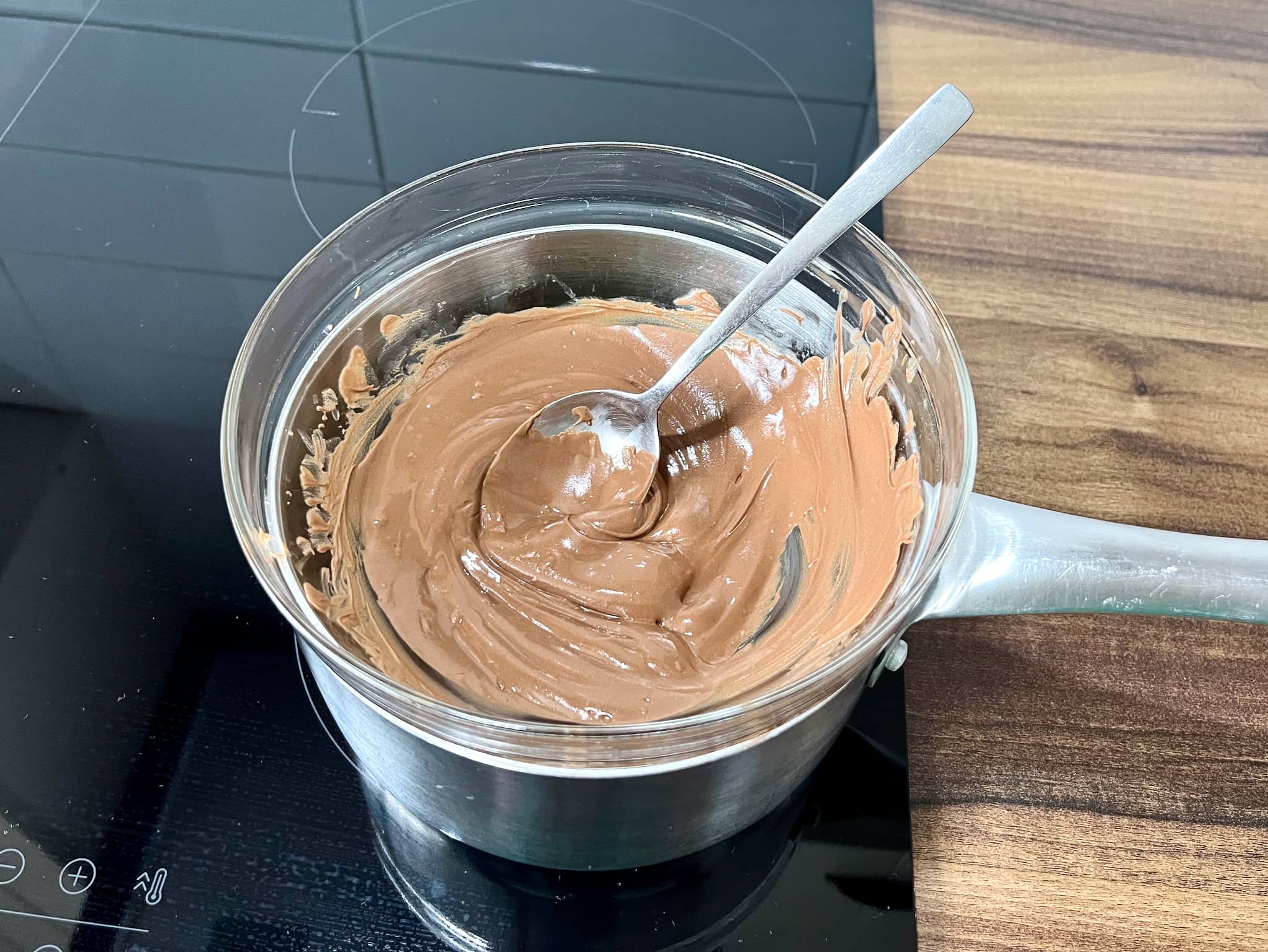 Melting chocolate in a heatproof bowl
