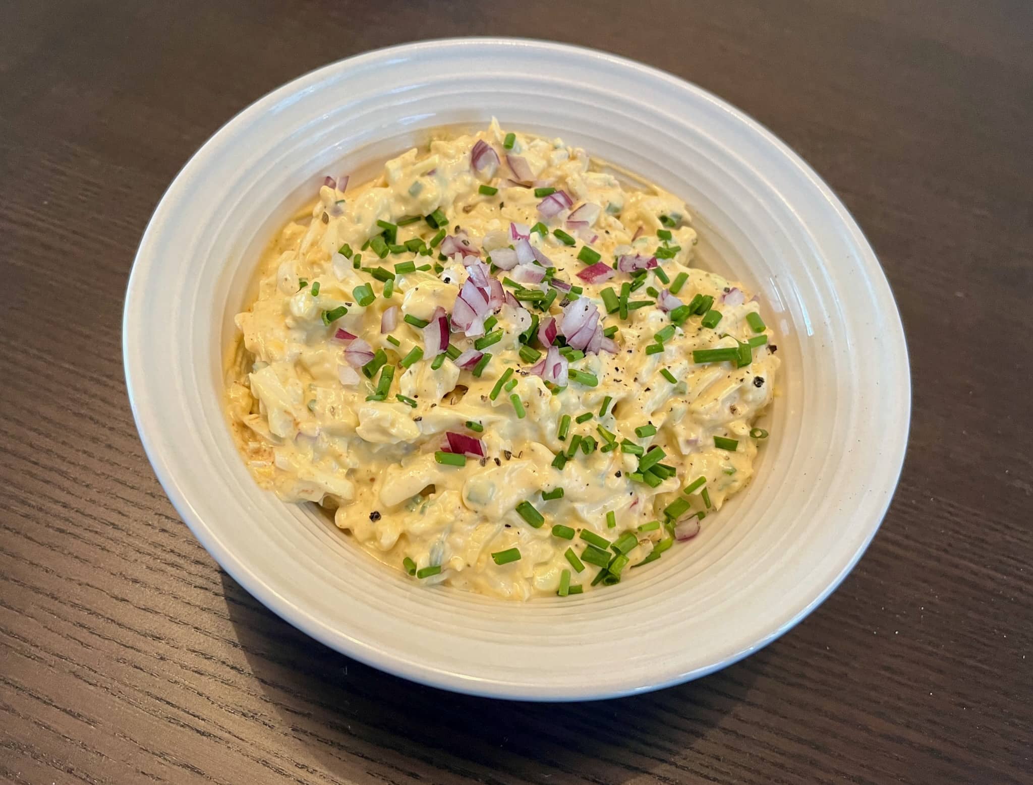 Egg Salad with Red Onion and Chives