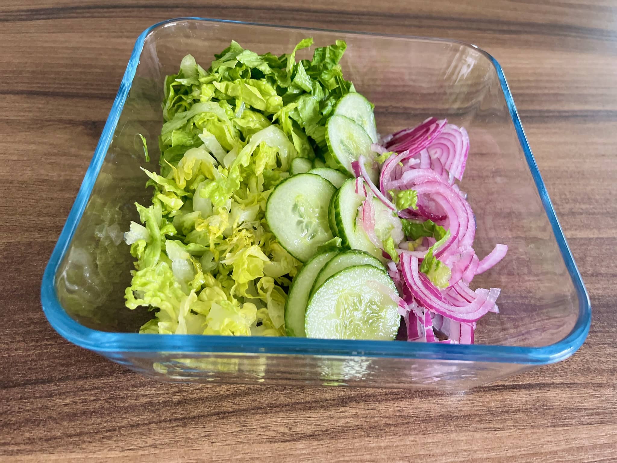 Sliced vegetables in a bowl
