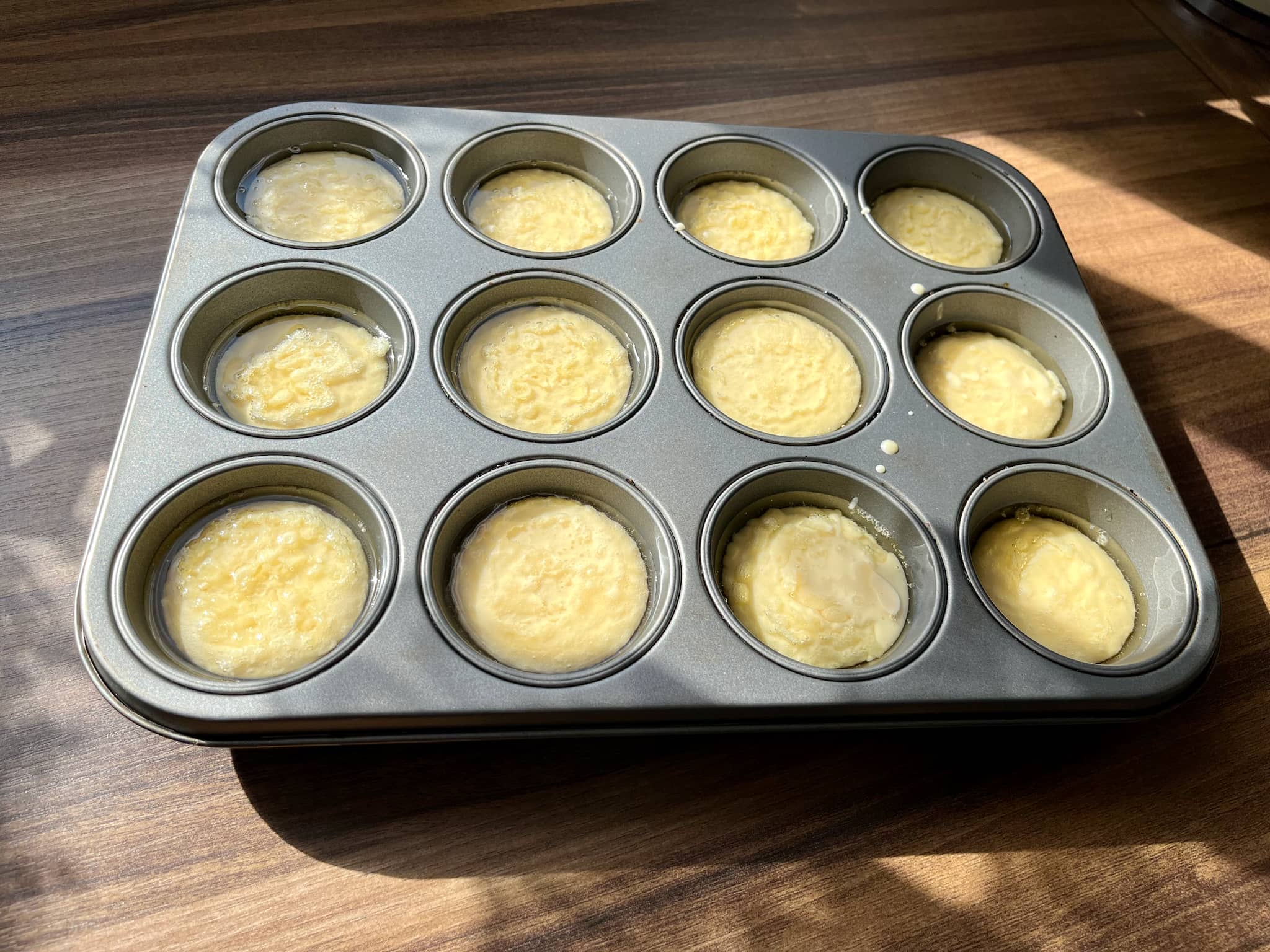 Homemade Yorkshire Pudding Batter in the tin