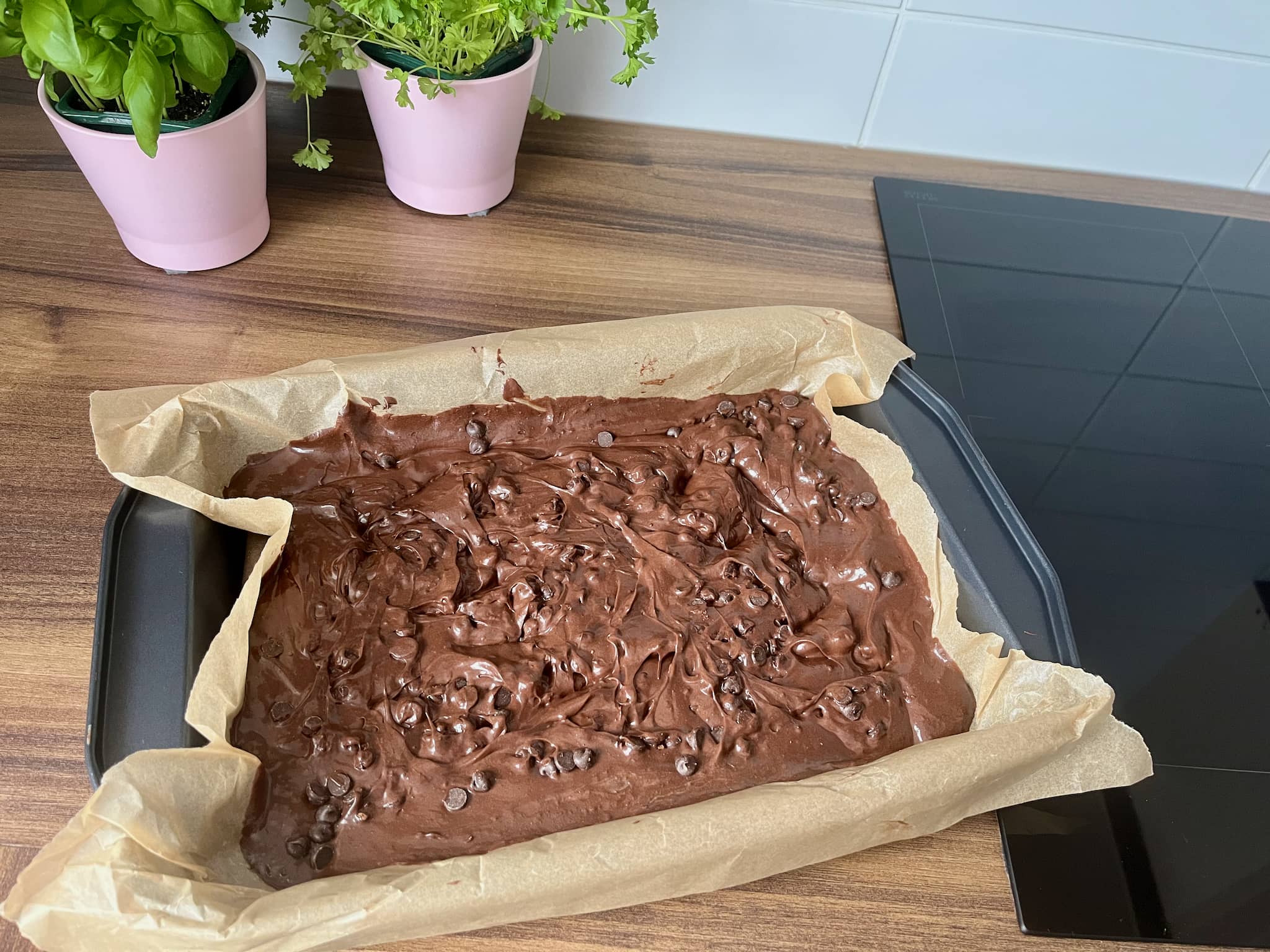 Nut-Free Homemade Brownie - Ready for baking