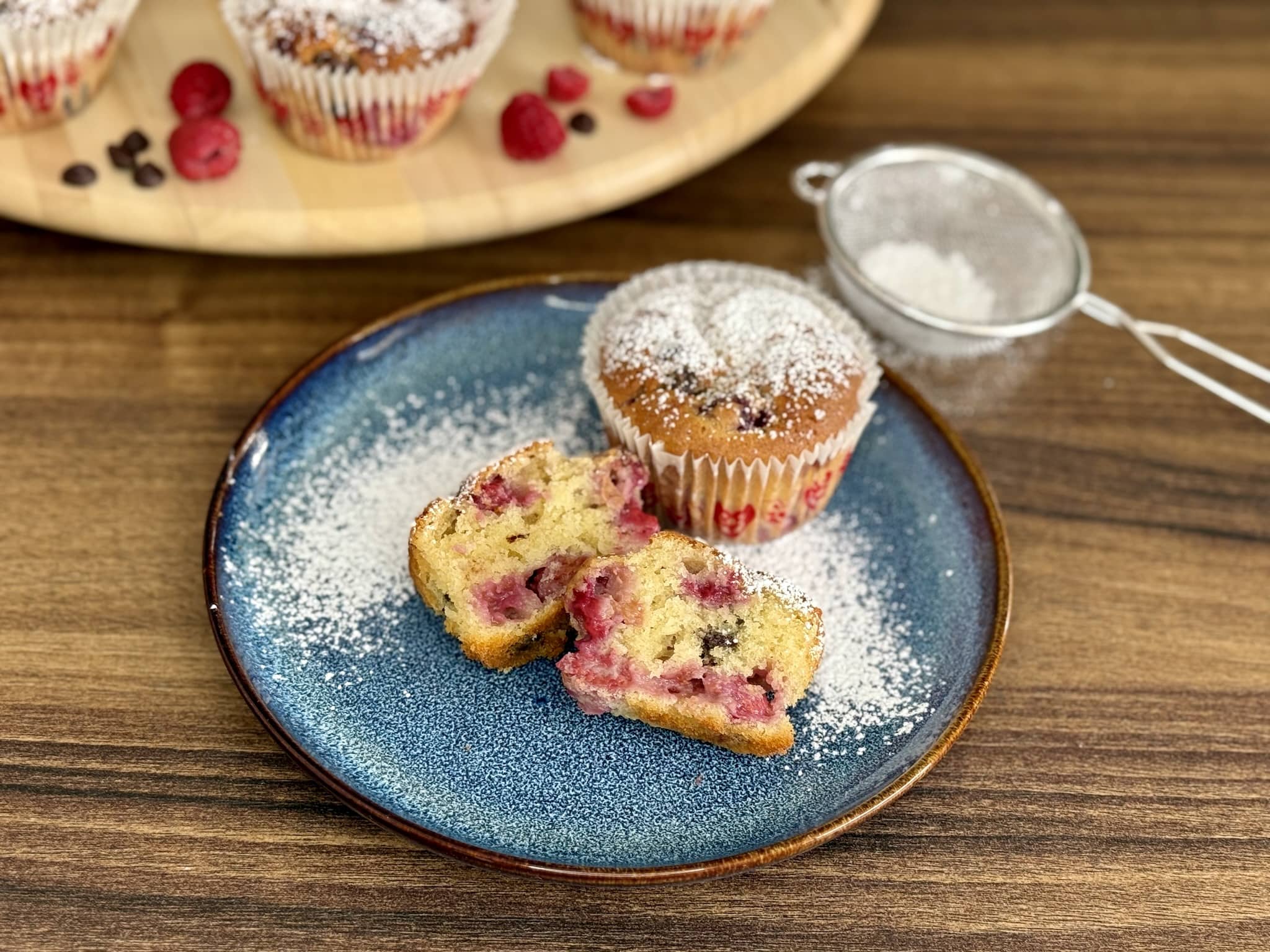 Muffinki z Malinami i Czekoladą