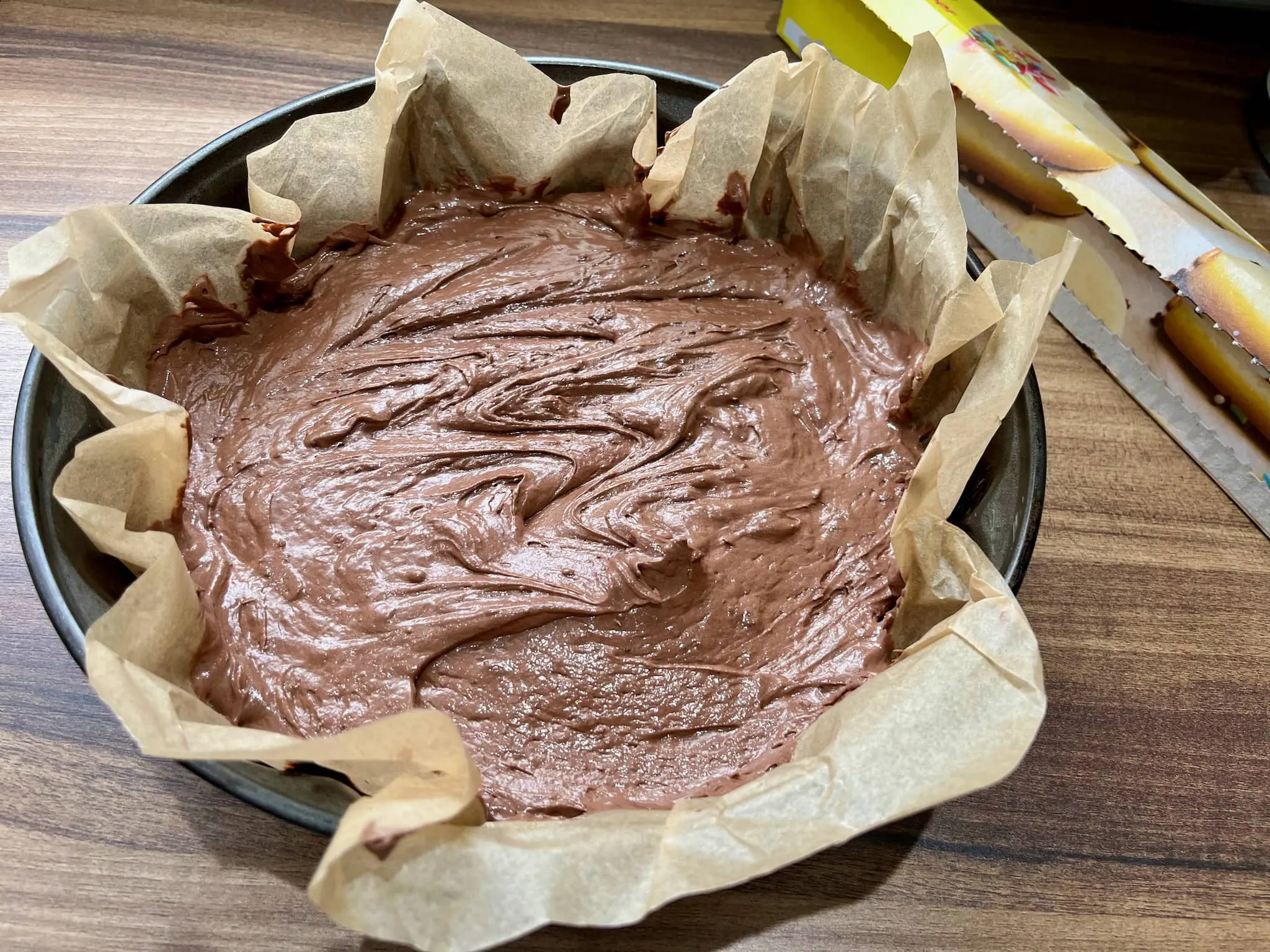 Mieszanka na czekoladowe ciasto w formie do pieczenia