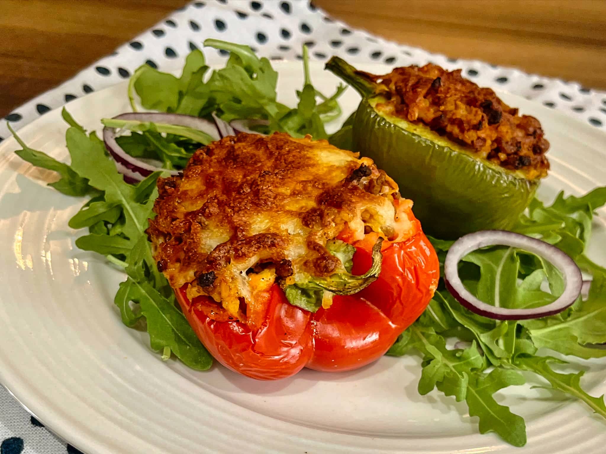 Stuffed Peppers with bulgur, beef and pork