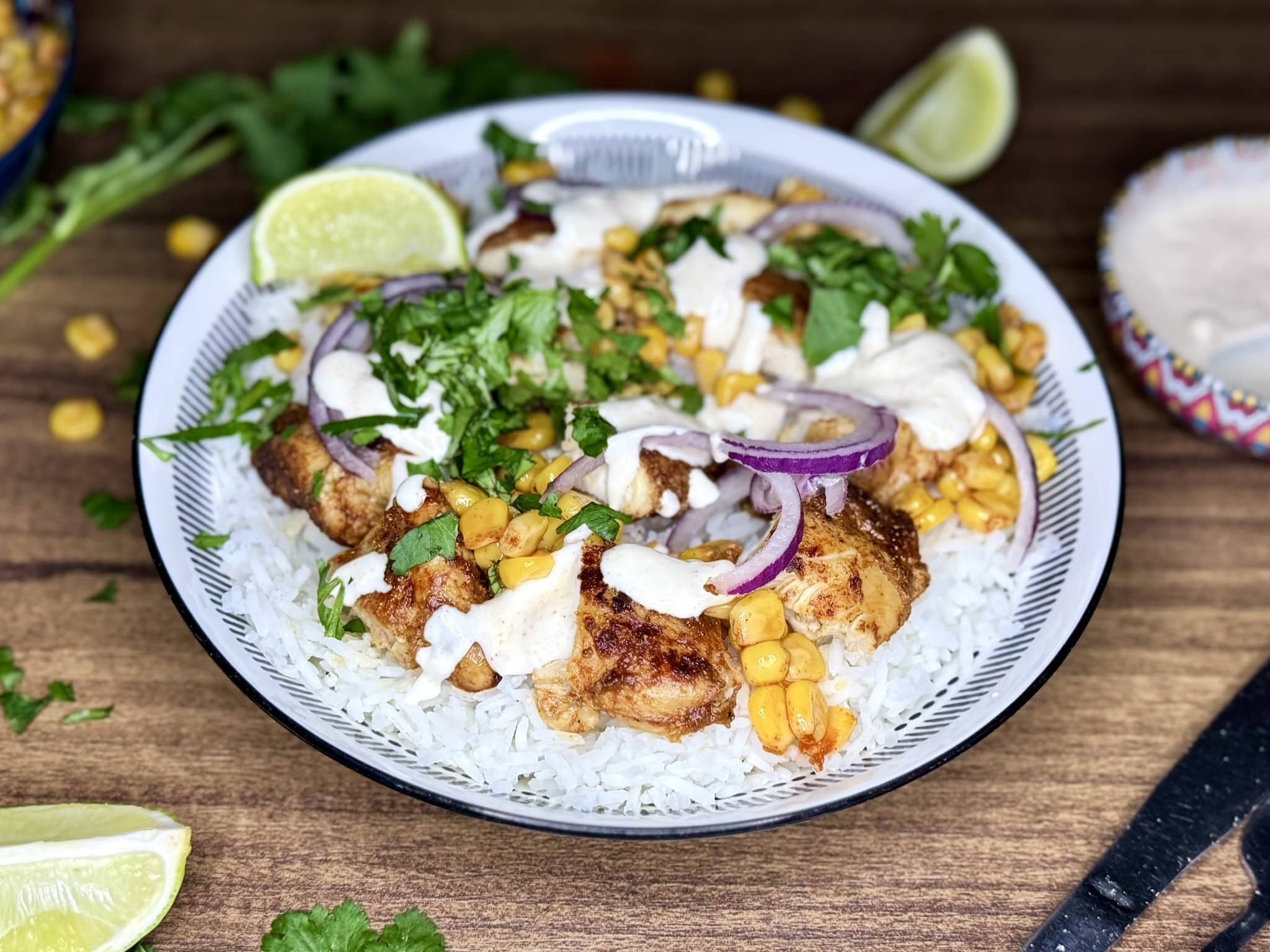 Sweetcorn and Chicken Rice Bowl