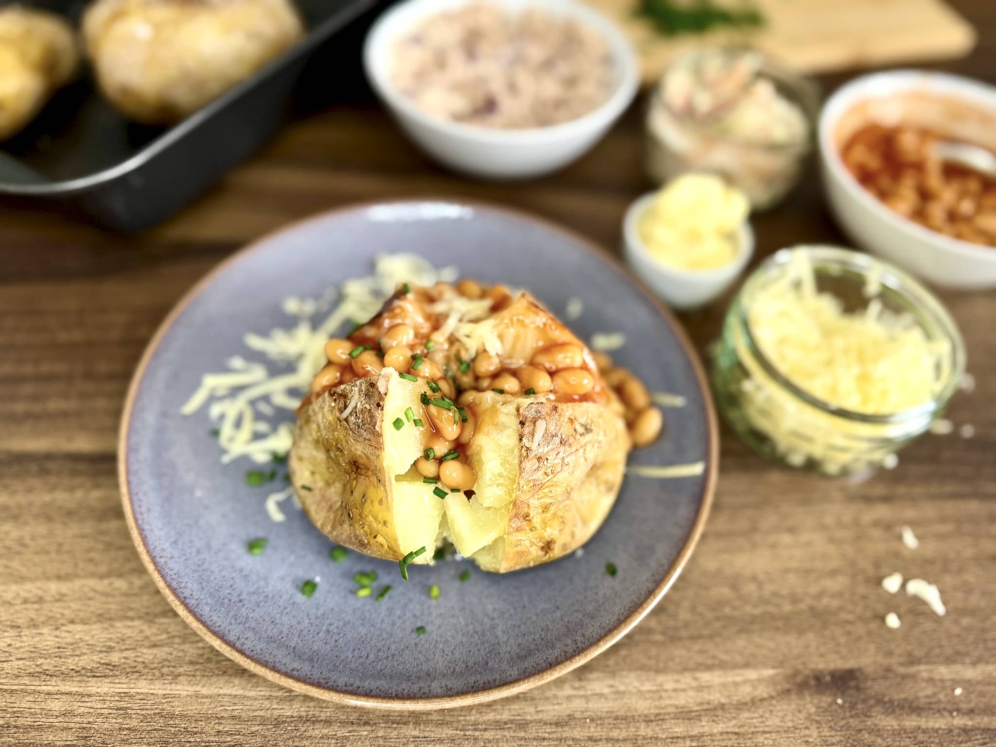 Traditional British Jacket Potatoes