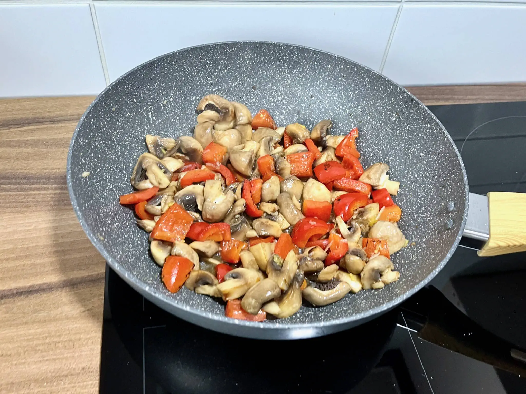 The veggies are cooked to perfection in the pot