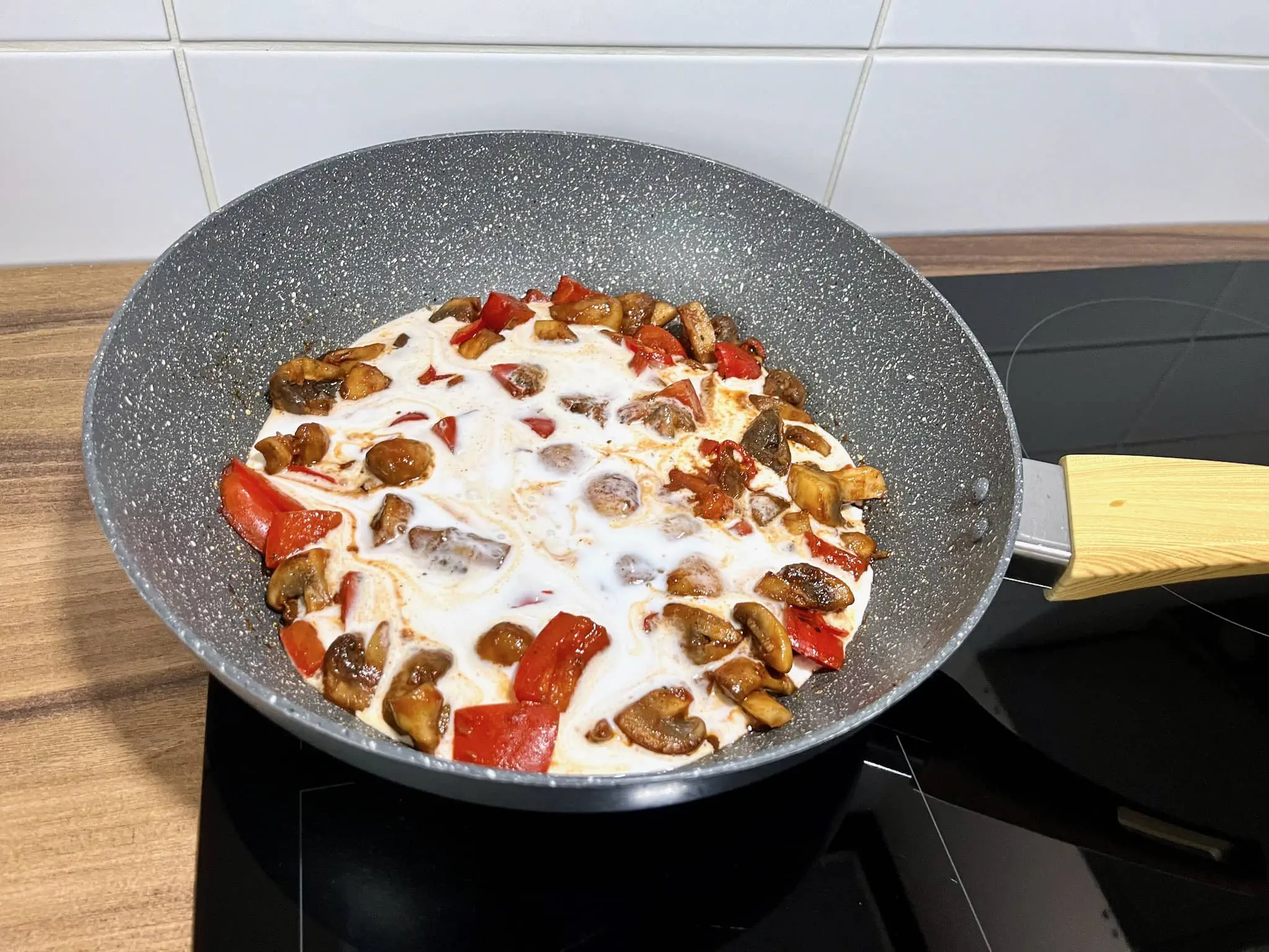 Fried veggies with added coconut milk